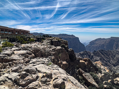 Top hotel with Mountain View, Jabal al Akhdar, Oman.