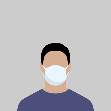 Person With Covid Mask