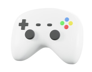 This minimalist 3D rendering of a videogame controller is perfect for use in gaming or entertainment-related projects. Its sleek design and attention to detail make it stand out from the rest. © piechocolate