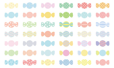 かわいいカラフルなキャンディーセット