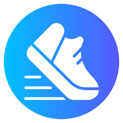 running shoes gradient icon