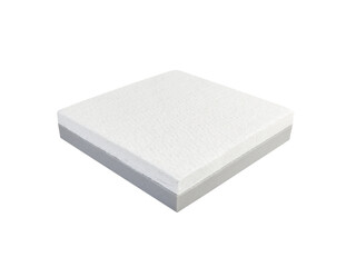 Mattress bed sponge section on the isolated white background.