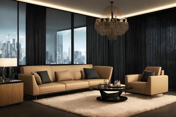 interior design luxury modern house, generative art by A.I