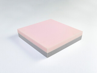 Mattress bed sponge section on the isolated white background. - obrazy, fototapety, plakaty