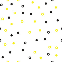 Dot Black and Yellow Pattern Background. seamless pattern. vector background