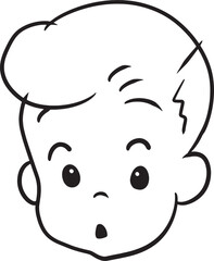 Boy profile logo cartoon doodle kawaii anime coloring page cute illustration drawing clip art character chibi manga comic