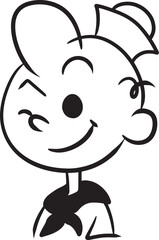 Obraz premium Boy avatar cartoon doodle kawaii anime coloring page cute illustration drawing clip art character chibi manga comic