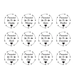 promoted to daddy, mommy, sister, brother, uncle, auntie, cousin, grandma, grandpa, family bundle inspirational quote, motivational quotes, illustration lettering quotes