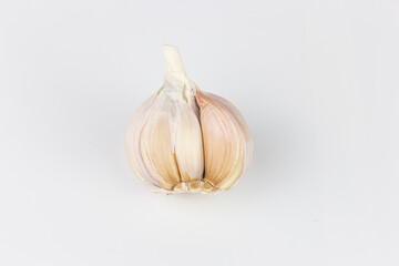 Garlic isolated on white background. Clipping path included in file.