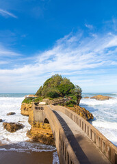 The Rocher du Basta on a sunny afternoon - Biarritz, France