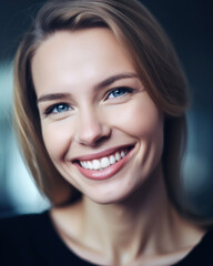 Smiling Woman 01 - Made by human and Generative AI