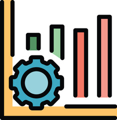 Finance graph icon. Outline Finance graph vector icon for web design isolated on white background color flat