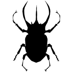 horn beetle silhouette