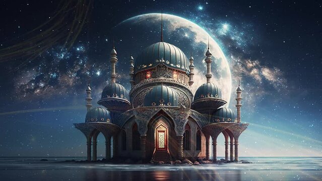 islamic background animated , ramadan mosque wallpaper UHD 4K 30 fps 