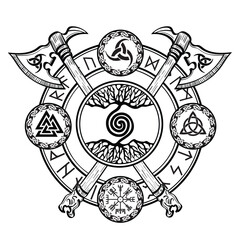 Tree of Life , Yggdrasil vector	
