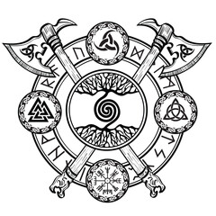 Tree of Life , Yggdrasil vector	
