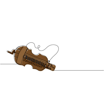 recommend clip art: Lira, hurdy-gurdy one line color art. Continuous line drawing of music, stringed lyre, lyra instrument, culture, ukrainian, ethnic, ukraine, traditional, musical, national, folk