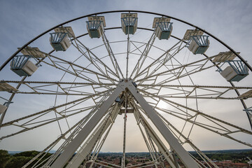 Ferris Wheel Over Blue Sky