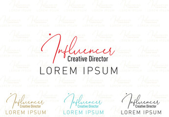 influencer and creative director logotype and signature logo