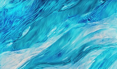 Fototapeta na wymiar a painting of blue and white swirls on a wall. generative ai