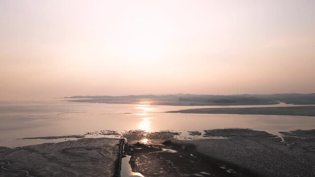 Sunset Beach, Wind Generator, Korea's Sea, Korea's West Sea, Tando harbour