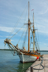 old ship at the marina