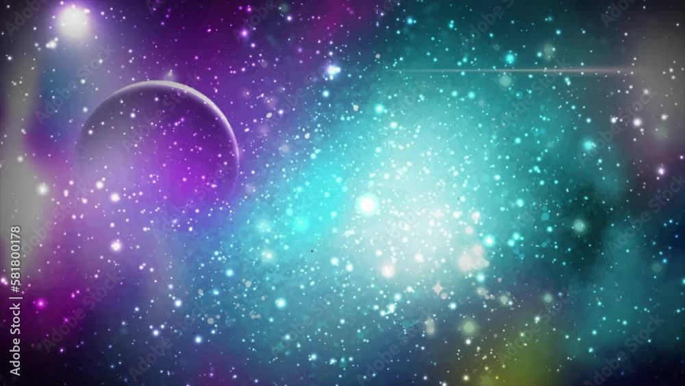 Canvas Prints abstract space galaxy with stars and constellations futuristic with glow effect, abstract background