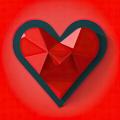 Red heart icon vector. -  love, romance, passion, emotion, affection, valentine's day, 