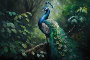 Fototapeta premium peacock in the zoo