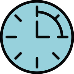 Car parking time icon. Outline car parking time vector icon for web design isolated on white background color flat