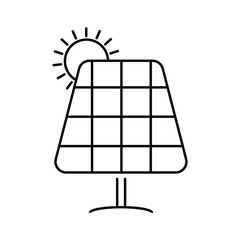 Sun energy icon. Vector illustration isolated on white.