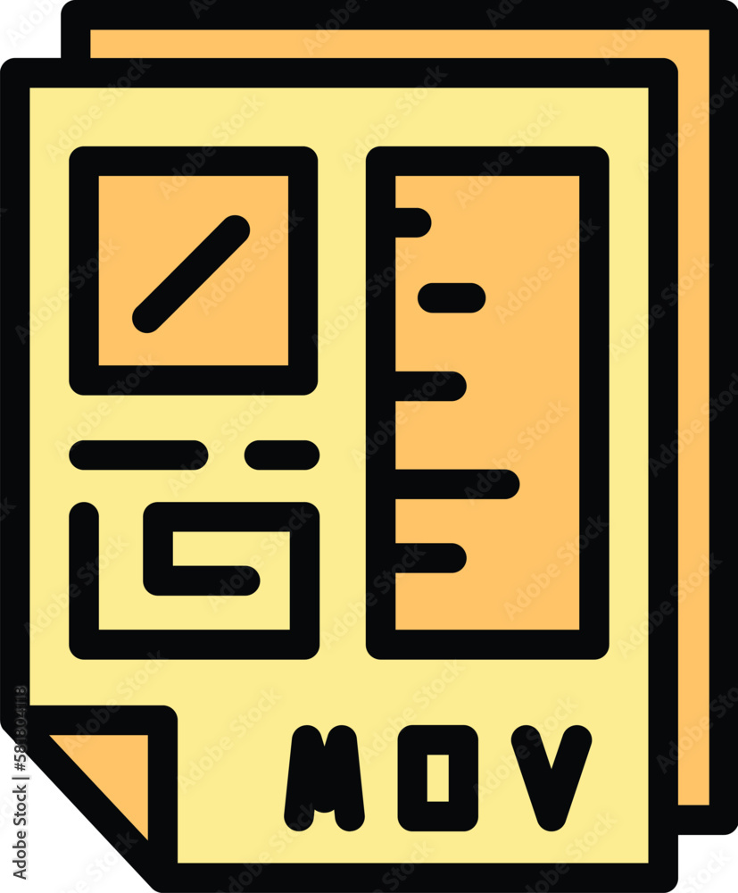Poster technical file document icon. outline technical file document vector icon for web design isolated on