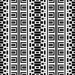 Vector geometric ornament in ethnic style. Seamless pattern with  abstract shapes. Black and white geometric  wallpaper. Repeating pattern for decor, textile and fabric.Abstraction art.