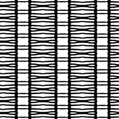 Vector geometric ornament in ethnic style. Seamless pattern with  abstract shapes. Black and white geometric  wallpaper. Repeating pattern for decor, textile and fabric.Abstraction art.