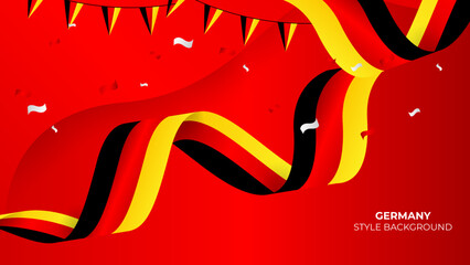 Germany flag ribbon shape