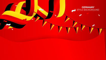 Germany flag ribbon shape