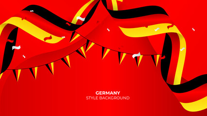 Germany flag ribbon shape