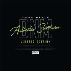 authentic denim streetwear t-shirt and apparel
