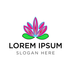 lotus logo vector illustration isolated on white background
