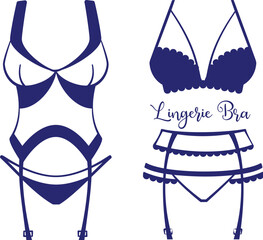 lingerie bra bikini Silhouettes