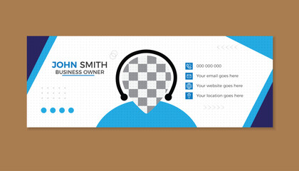 Modern and minimalist email signature template Design.