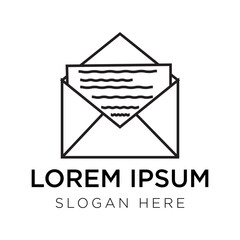 mail logo vector illustration isolated on white background