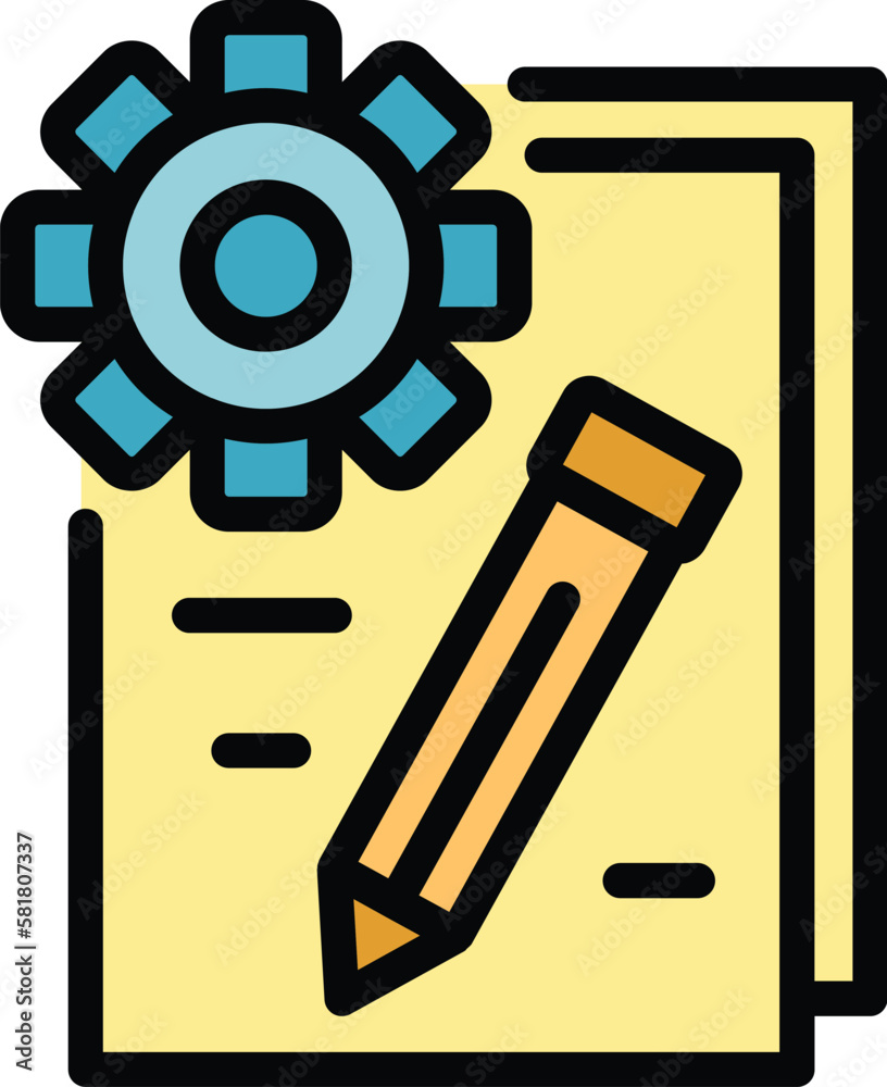 Poster technical configuration icon. outline technical configuration vector icon for web design isolated on