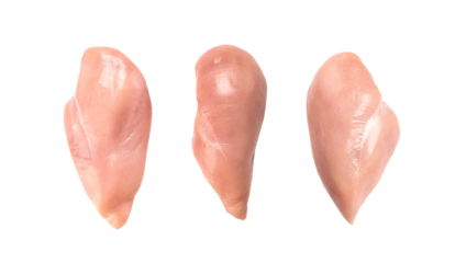 Raw chicken meat isolated on white background. transparent background