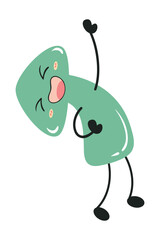 Arrows Cartoon with funny emotions vector cartoon characters Illustration isolated on a white background.