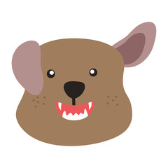 Cute Baby Animal Face Illustration. Exotic and cute animal face. Characters portrait cute animal face on white background.