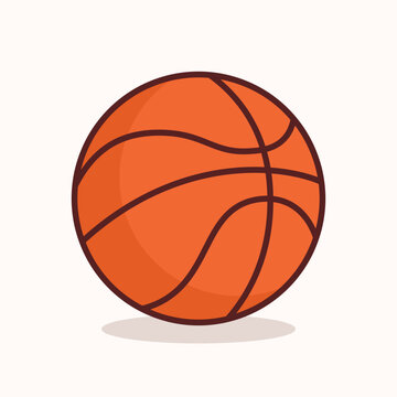Basketball ball cartoon icon vector illustration. Sports icon concept illustration