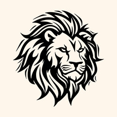 Naklejka na ściany i meble Lion head vector for logo or icon, drawing Elegant minimalist style Illustration