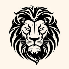 Lion head vector for logo or icon, drawing Elegant minimalist style Illustration