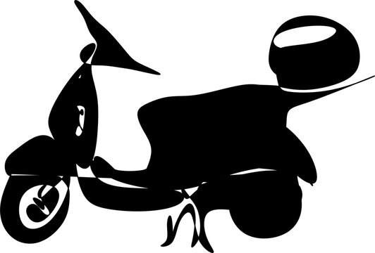The illustrations and clipart. silhouette of a motorcycle